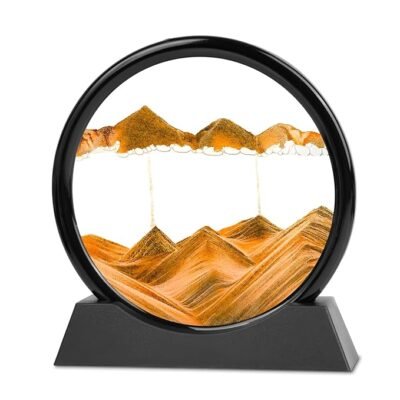 3D Moving Sand Art – Round Liquid Motion Sandscape Decor (7 Inch) | Free Cash on Delivery in 5 Days
